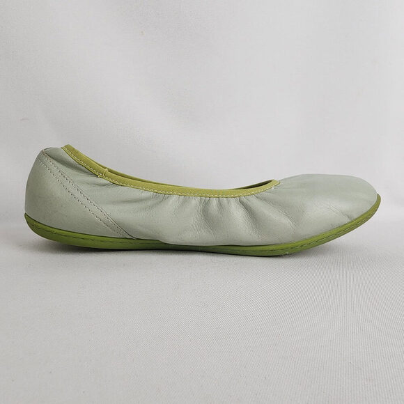 Softinos Green Leather Ballet Flats Size 10 - Picture 2 of 10
